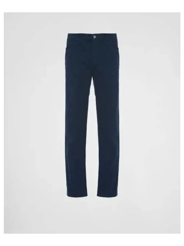 5 Pocket Corduroy Straight Pants Navy