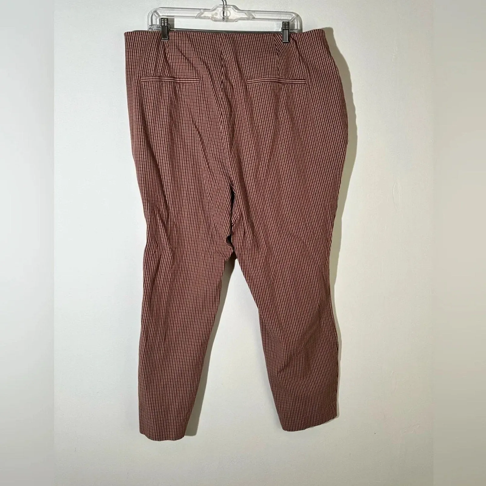 A New Day Brown Plaid Skinny Ankle Pants