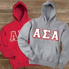 Alpha Sigma Alpha Hooded Sweatshirt, 2-Pack Bundle Deal - TWILL