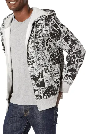 Amazon Essentials Disney | Marvel | Star Wars Men's Fleece Full-Zip Hoodie Sweatshirts (Available in Big & Tall)
