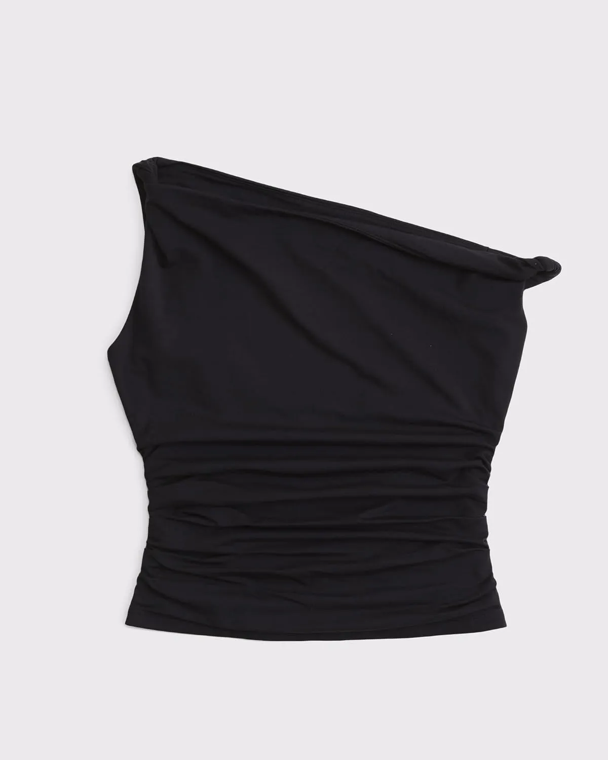 BAIGRAM Women Asymmetrical Twist Crop Tops Ruched One Shoulder Slim Fitted Going Out Trendy Cute Casual y2k Tank Top