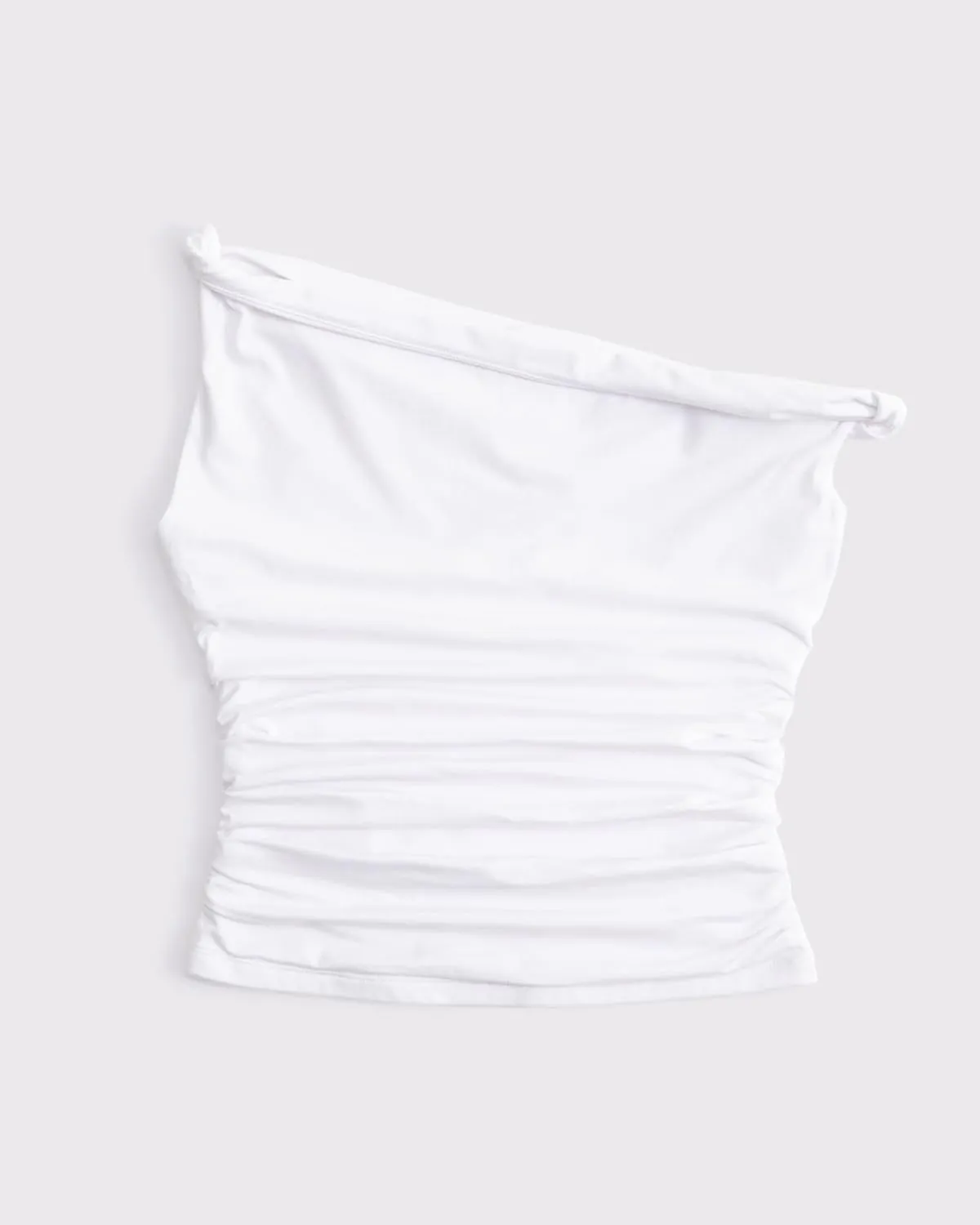 BAIGRAM Women Asymmetrical Twist Crop Tops Ruched One Shoulder Slim Fitted Going Out Trendy Cute Casual y2k Tank Top