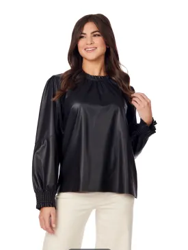 BLACK PUTNAM LEATHER TOP BY MUD PIE