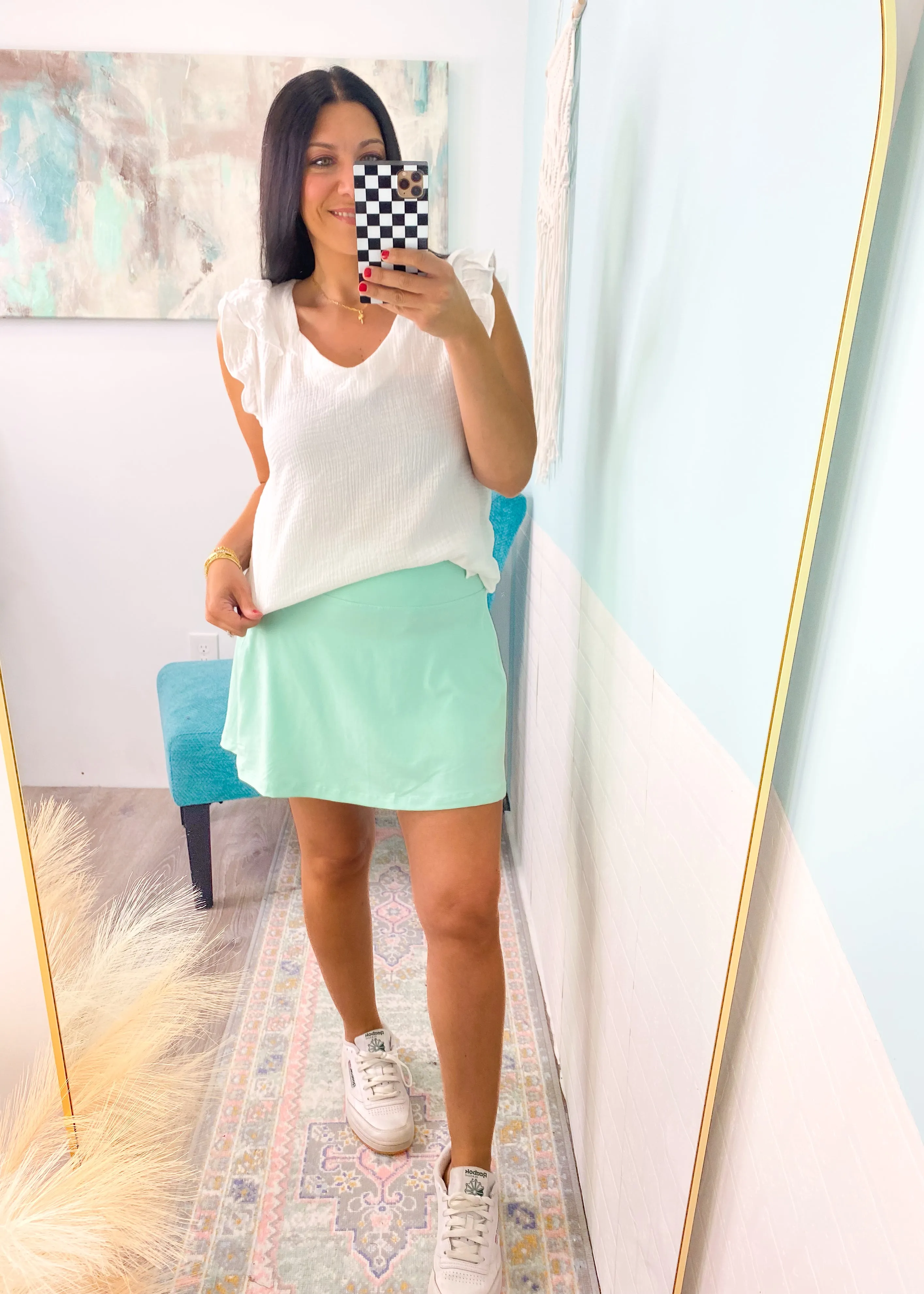 'Butterfly Effect' Off White Wrinkle Gauze Ruffle Sleeve Top