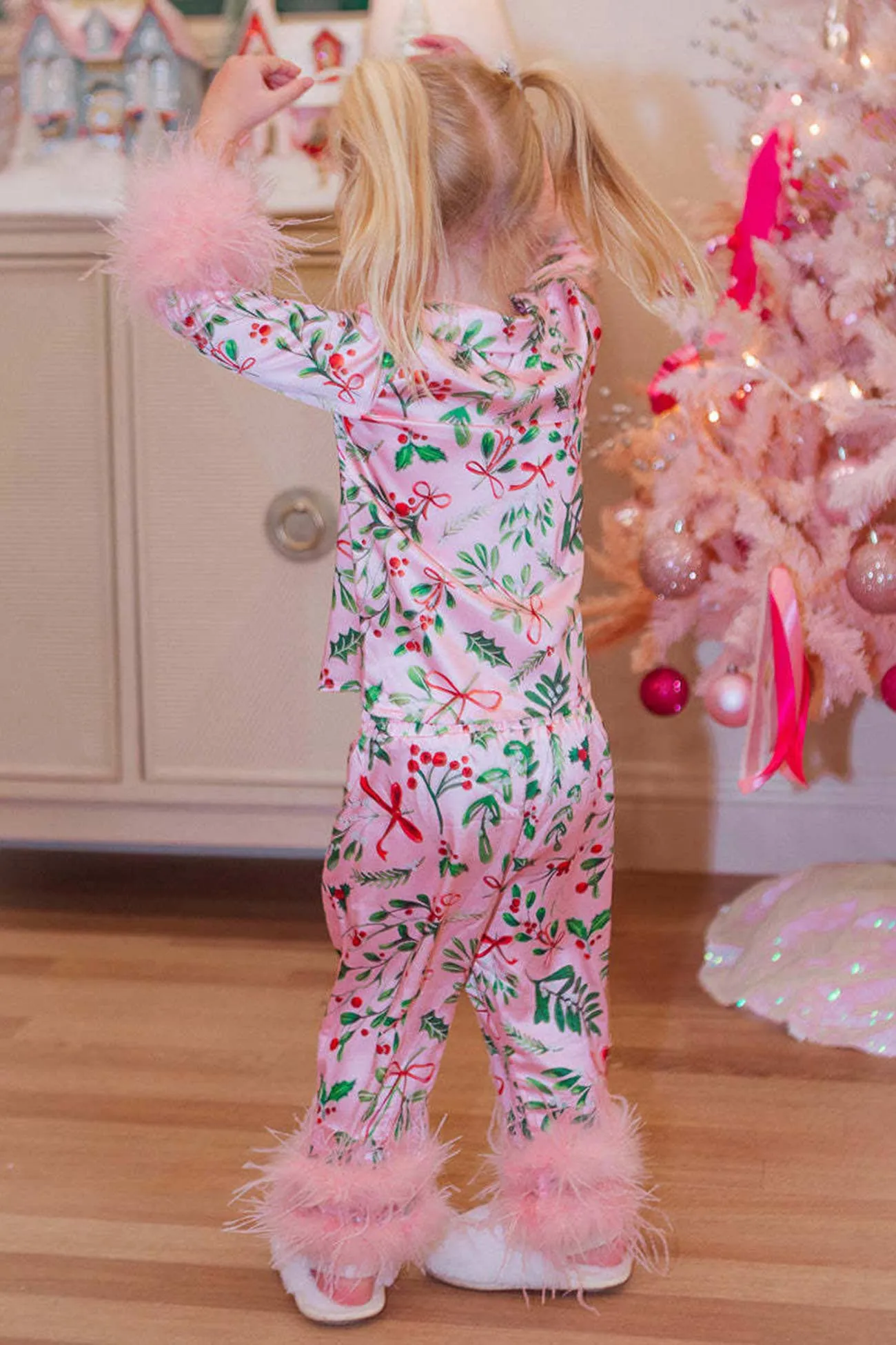 Christmas Printed Fuzzy Parent-child Outfits Loungewear