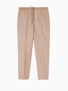 Cropped virgin wool trousers