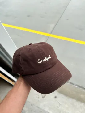 Dad Cap - Brown - White Print