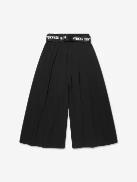 DKNY Girls Pleated Cropped Trousers in Black