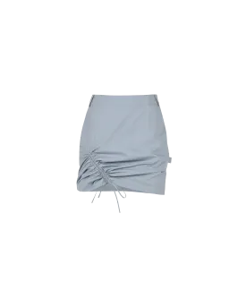 DONOVAN TIE MINI SKIRT GREY