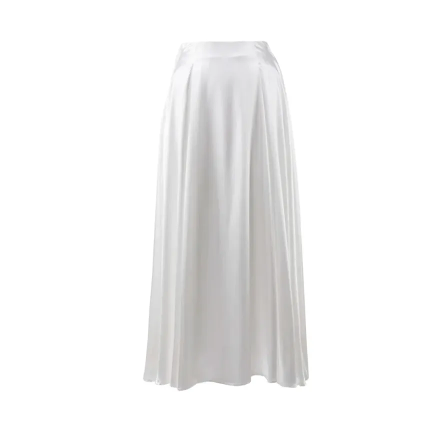 Elegant Satin Flare Maxi Skirts - 3 Colors