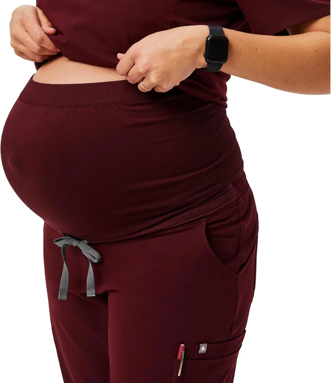 FIGS YOLA Skinny Maternity Scrub Pants for Women  11 Pockets, 4-Way Stretch, Anti-Wrinkle Women Scrub Bottoms