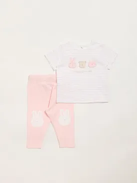 HOP Baby Pink Bunny T-Shirt & Leggings