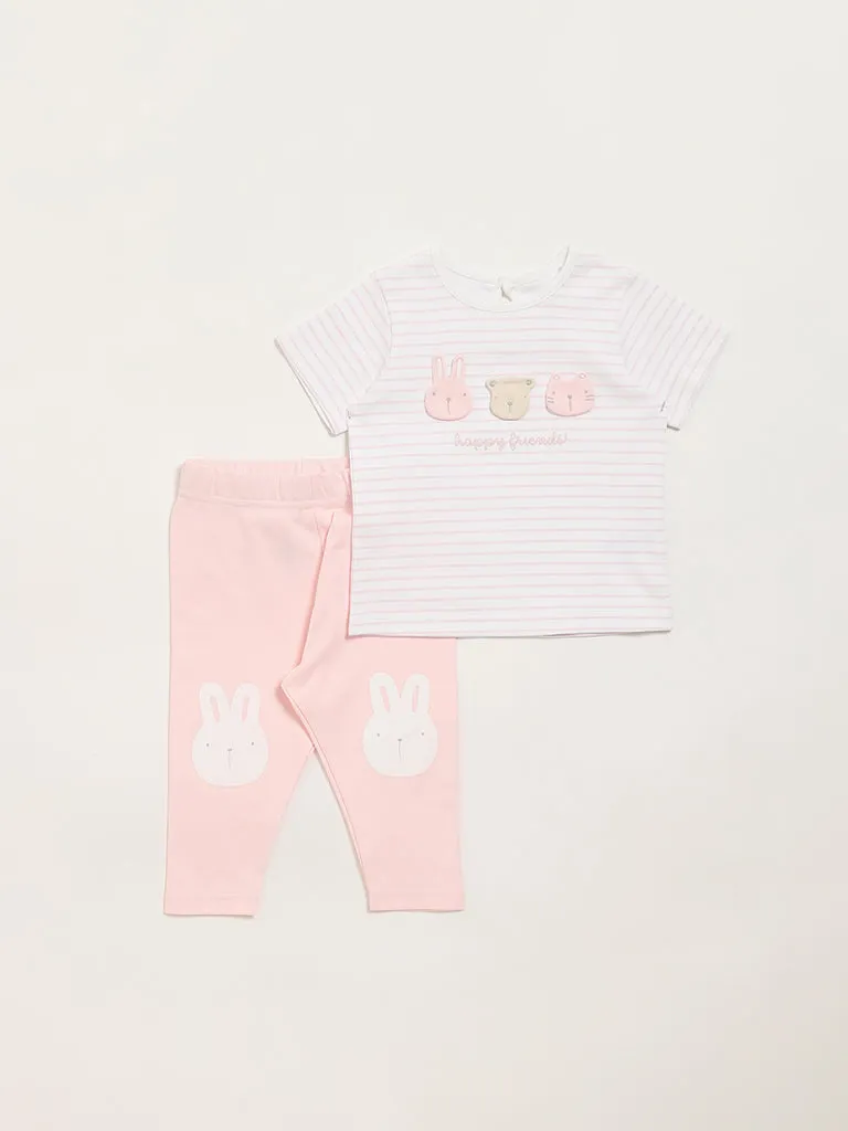 HOP Baby Pink Bunny T-Shirt & Leggings