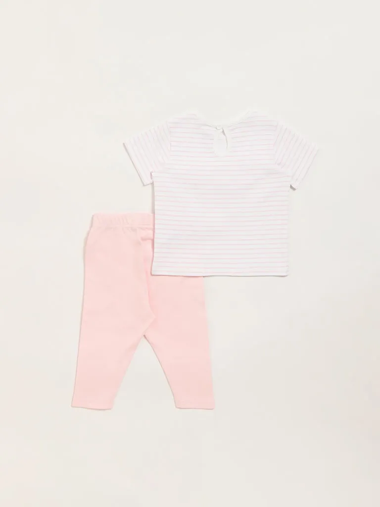 HOP Baby Pink Bunny T-Shirt & Leggings