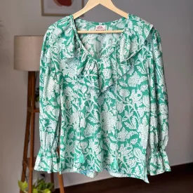 Jade Green Floral Top