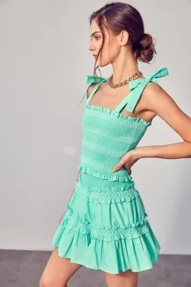 Jade Smocked Top
