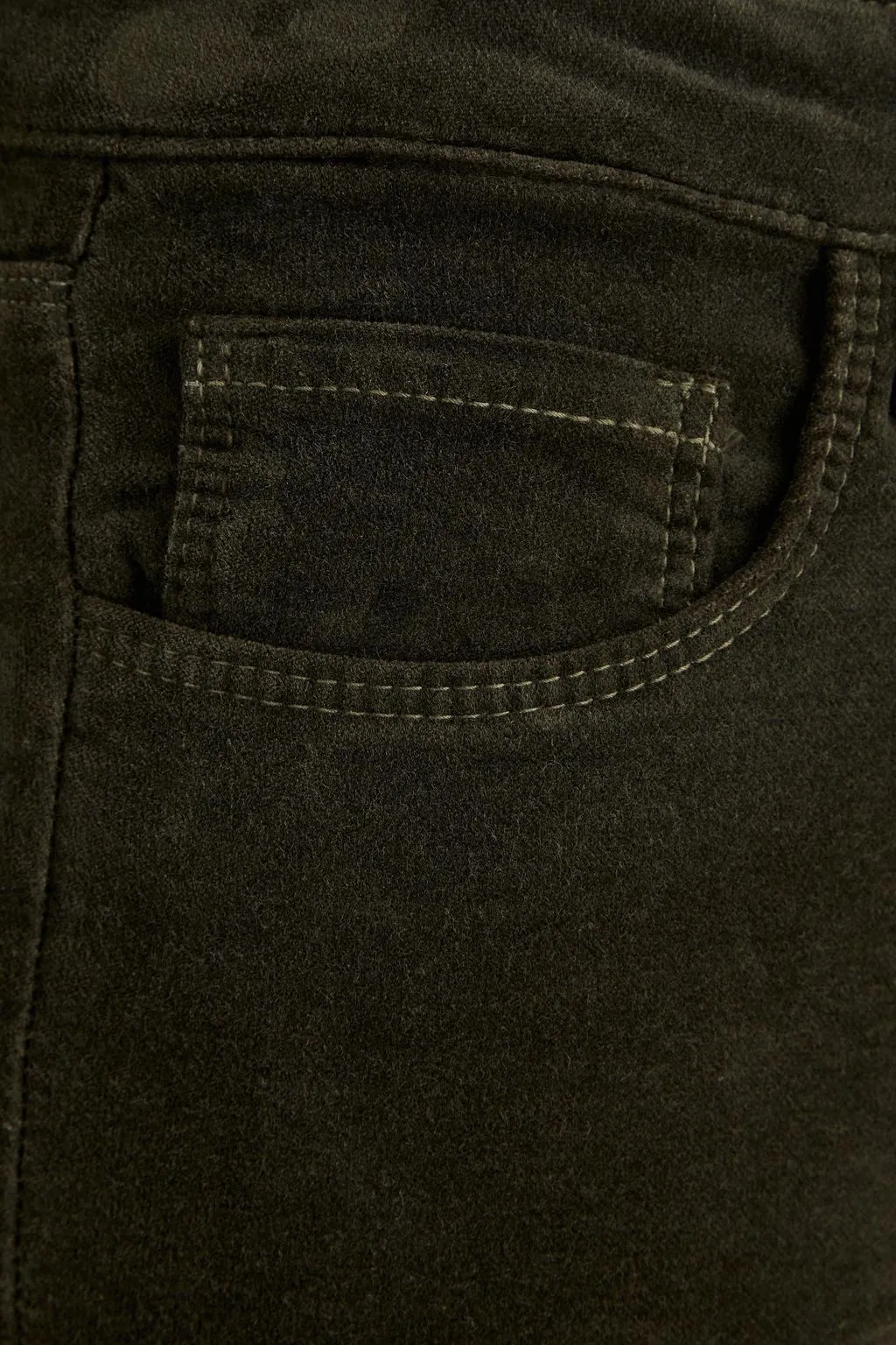 L'AGENCE Margot Cropped Velvet Cotton Blend Skinny Pants, Green