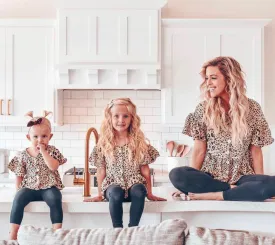 Leopard Print Mommy and Me Tops