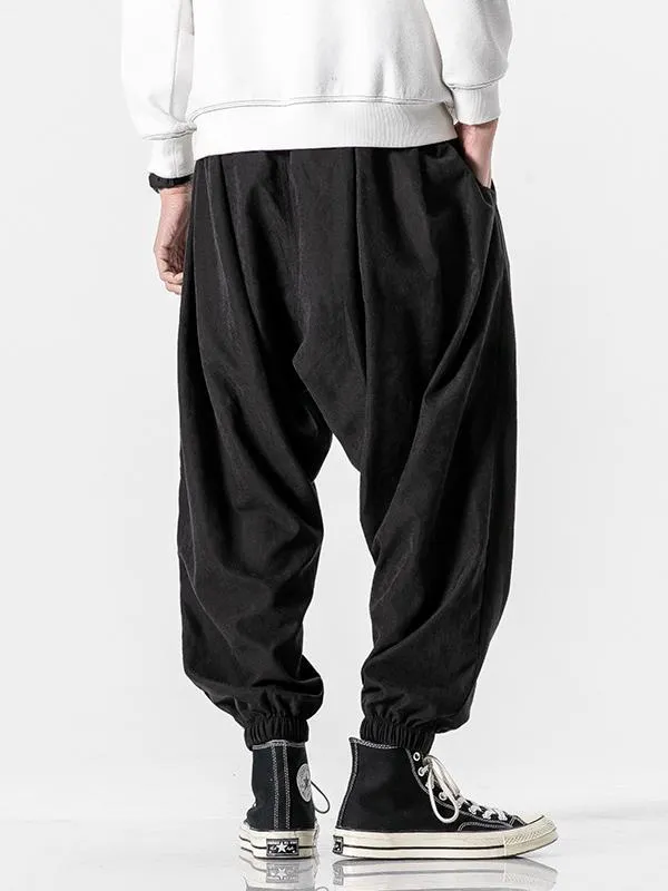 Men's Black Wide-leg Bloomers