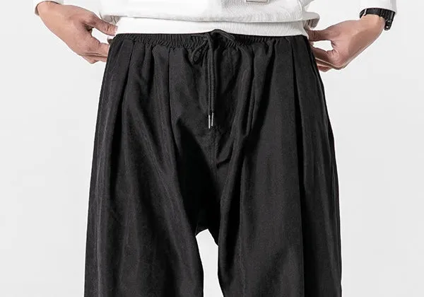 Men's Black Wide-leg Bloomers