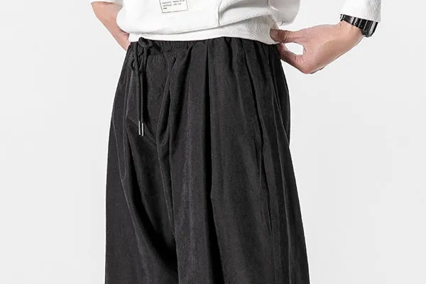 Men's Black Wide-leg Bloomers