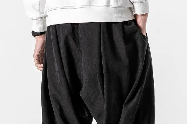 Men's Black Wide-leg Bloomers