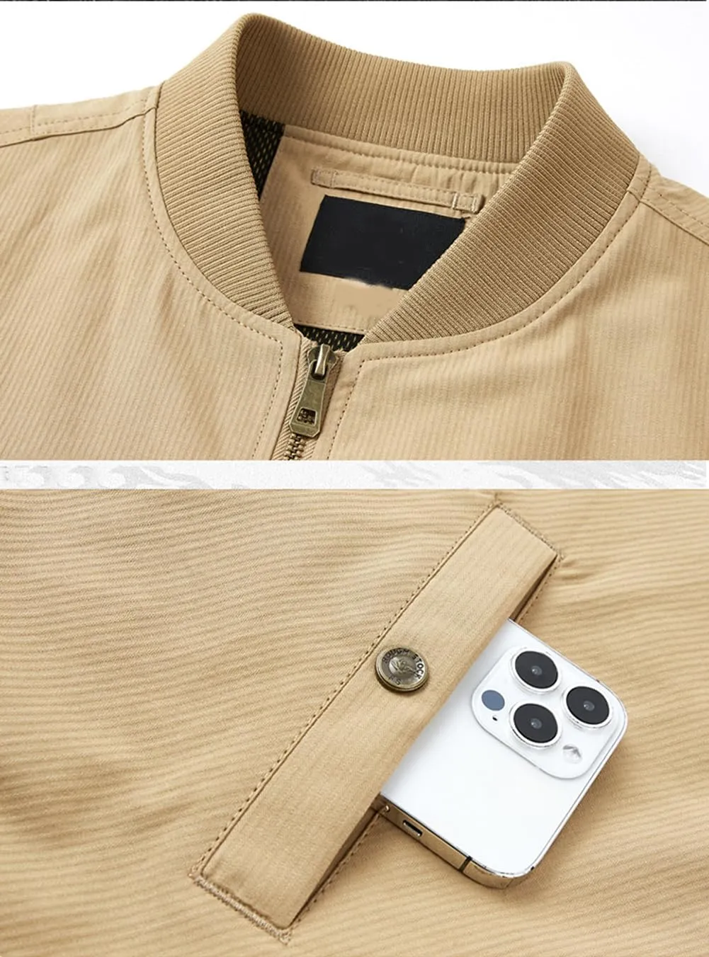 Mens Bomber Jackets Fall Winter Cotton Zip Up Army Lightweight Vintage MA-1 Windbreaker Military Flight Jacket