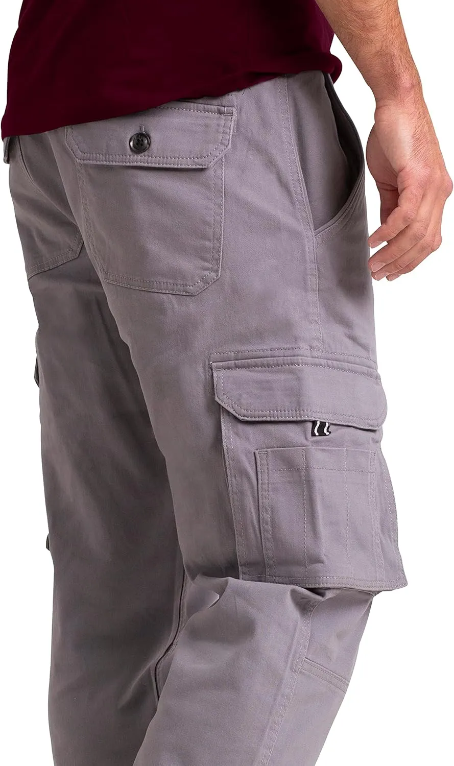 Mens Cargo Pants Stretch Flex Heavy Duty 12 Pockets Outdoor Hiking Security Relaxed Fit Wild Work Utility Pants