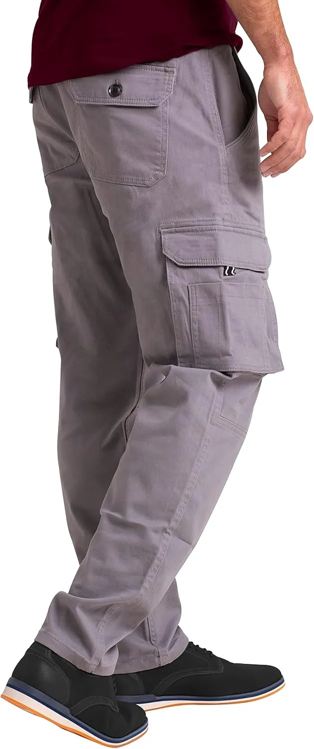 Mens Cargo Pants Stretch Flex Heavy Duty 12 Pockets Outdoor Hiking Security Relaxed Fit Wild Work Utility Pants