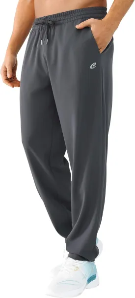 Men's Lightweight Quick-Dry Hiking Pants Water Resistant Elastic Waist with Pockets for Travel Running Fishing