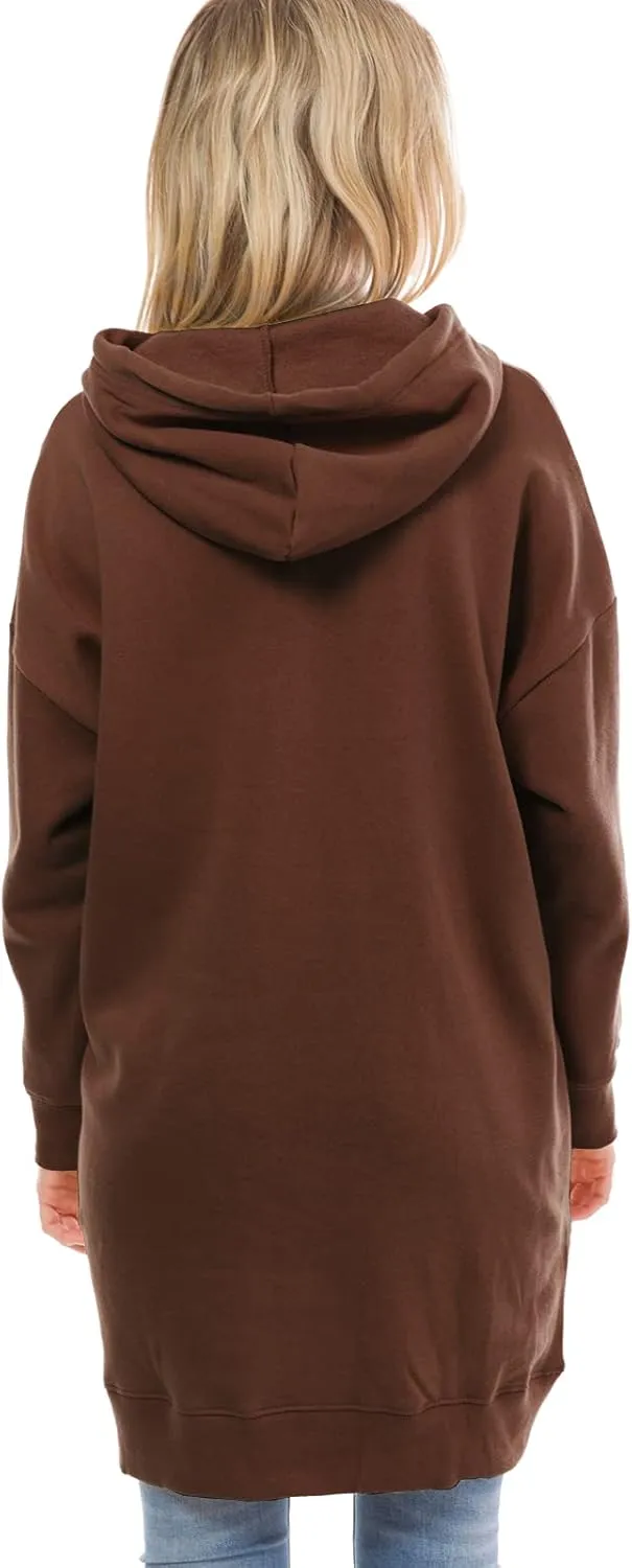 MixMatchy Women's Casual Long Sleeve Fleece Hoodie Fall Sweatshirts Hooded Pullover Tunic