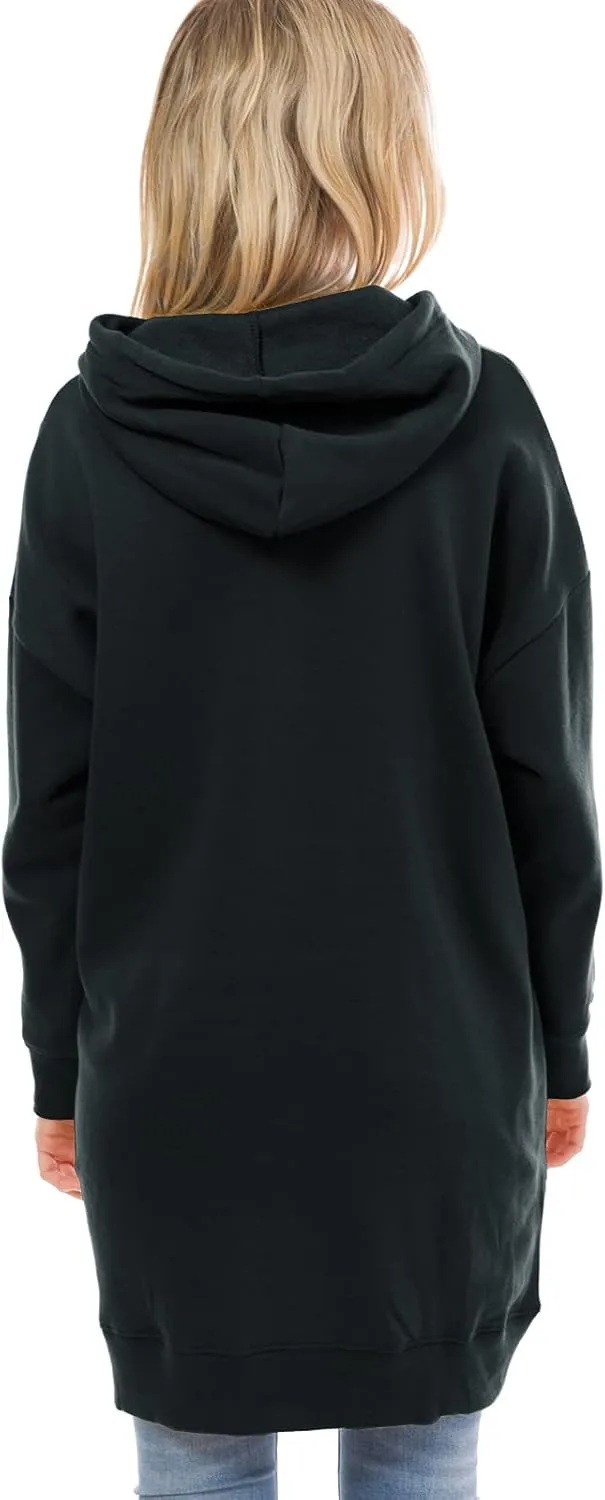 MixMatchy Women's Casual Long Sleeve Fleece Hoodie Fall Sweatshirts Hooded Pullover Tunic