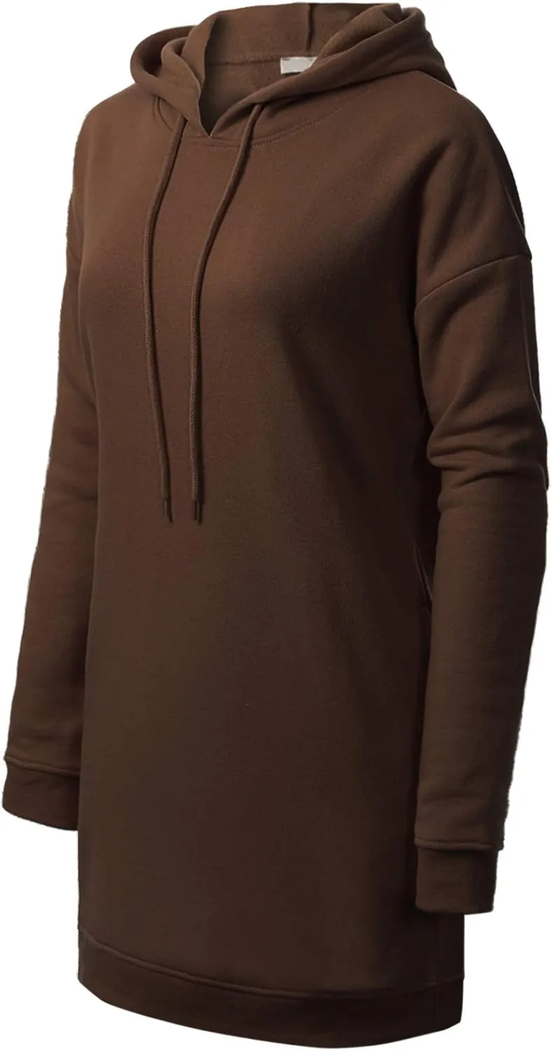MixMatchy Women's Casual Long Sleeve Fleece Hoodie Fall Sweatshirts Hooded Pullover Tunic