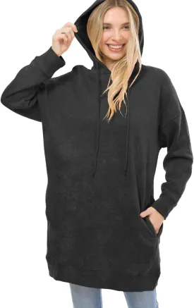 MixMatchy Women's Casual Long Sleeve Fleece Hoodie Fall Sweatshirts Hooded Pullover Tunic