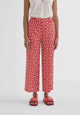 Monogrammed cropped trousers