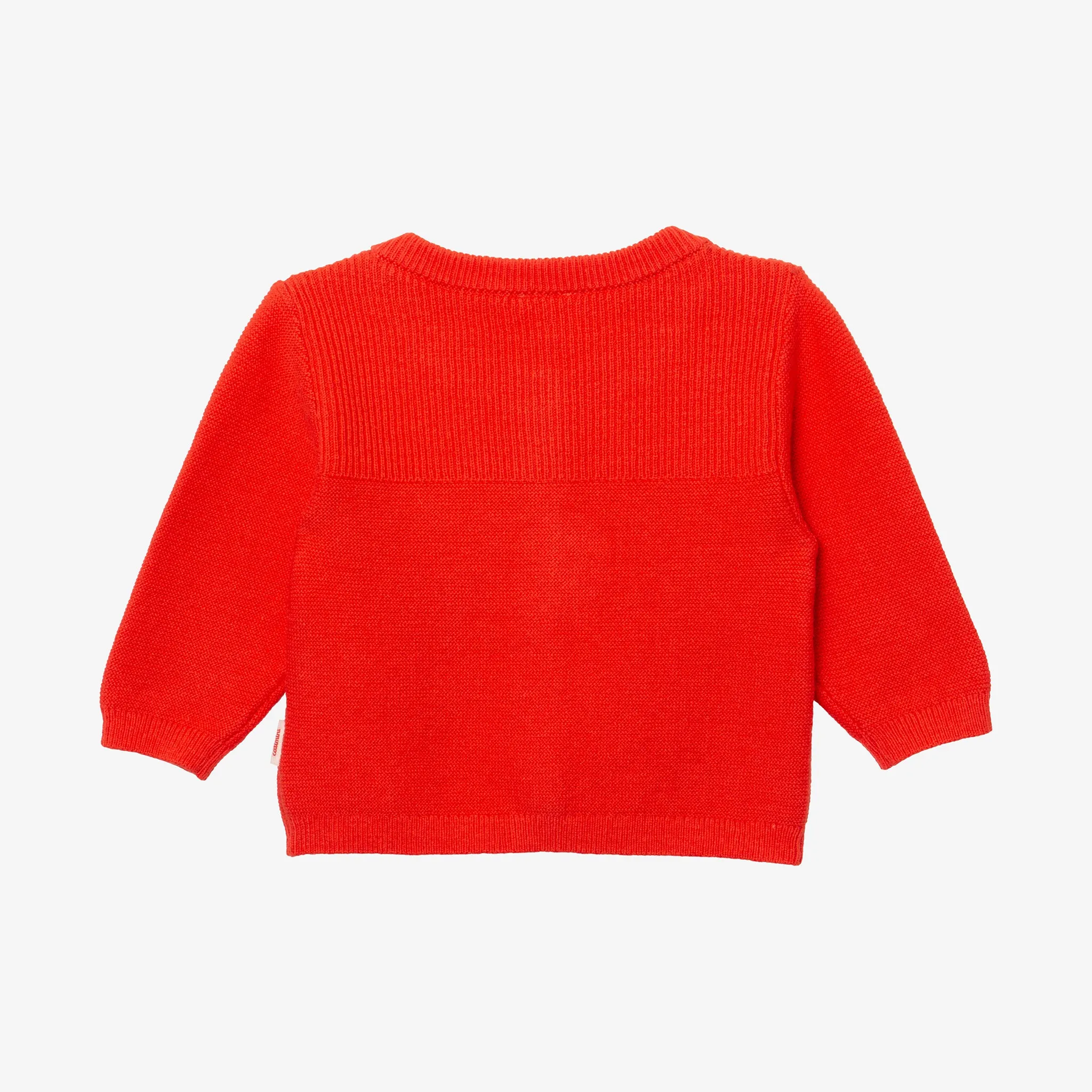 Newborn orange knitted cardigan