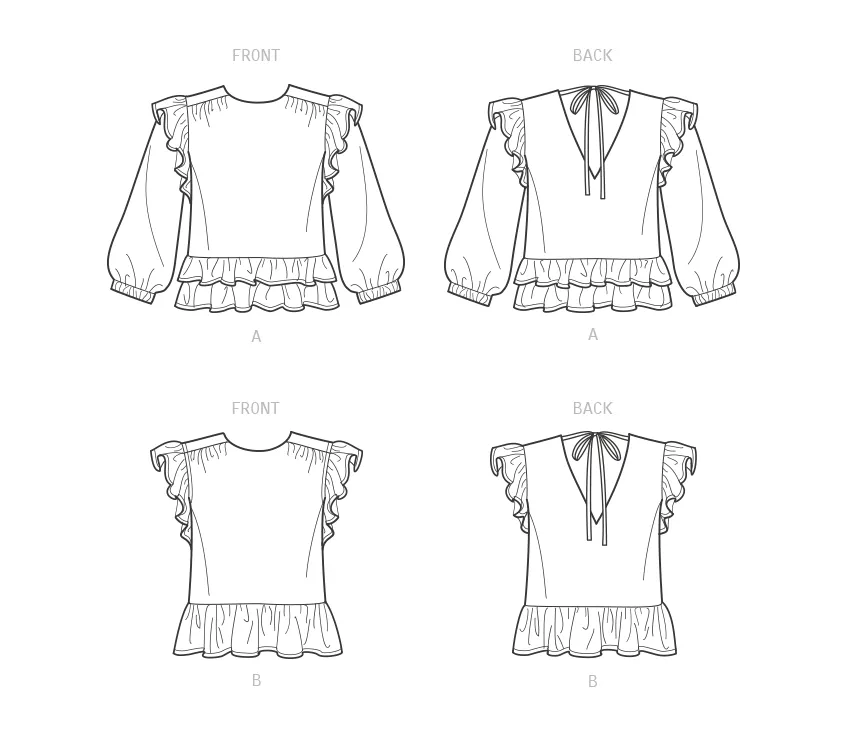 Newlook Pattern 6732 Misses' Tops