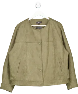 Next Green Suedette Bomber Jacket UK XL
