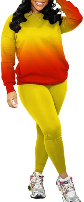 Nimsruc 2 Piece Outfits For Women Sweatsuits Sets Casual Long Sleeve Pullover Jogger Sweat Pants Set With Pocket