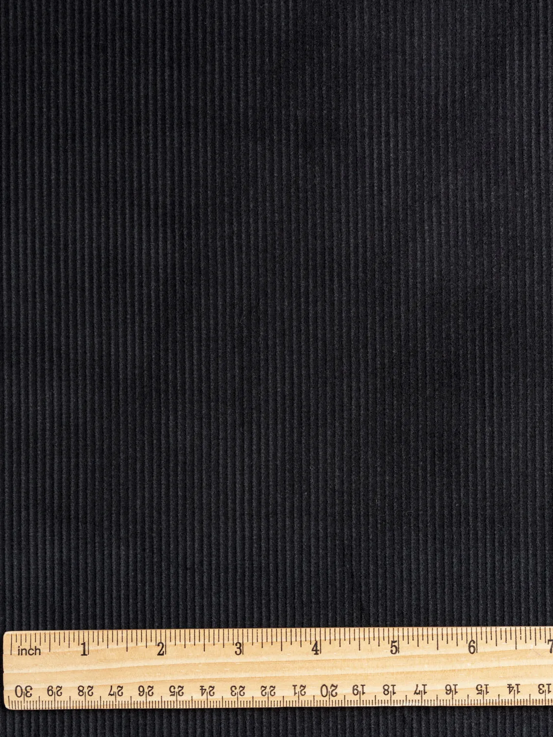 Non Stretch Cotton Corduroy Deadstock - Black - Swatch