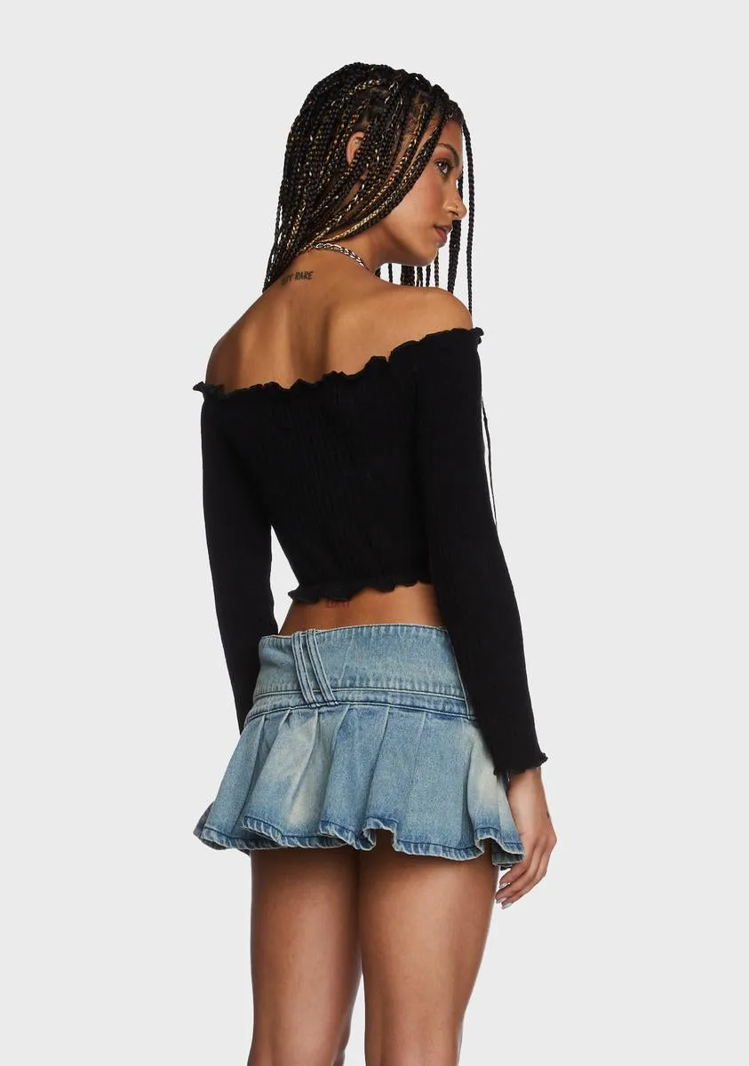 Onyx Strolling Along Crop Top