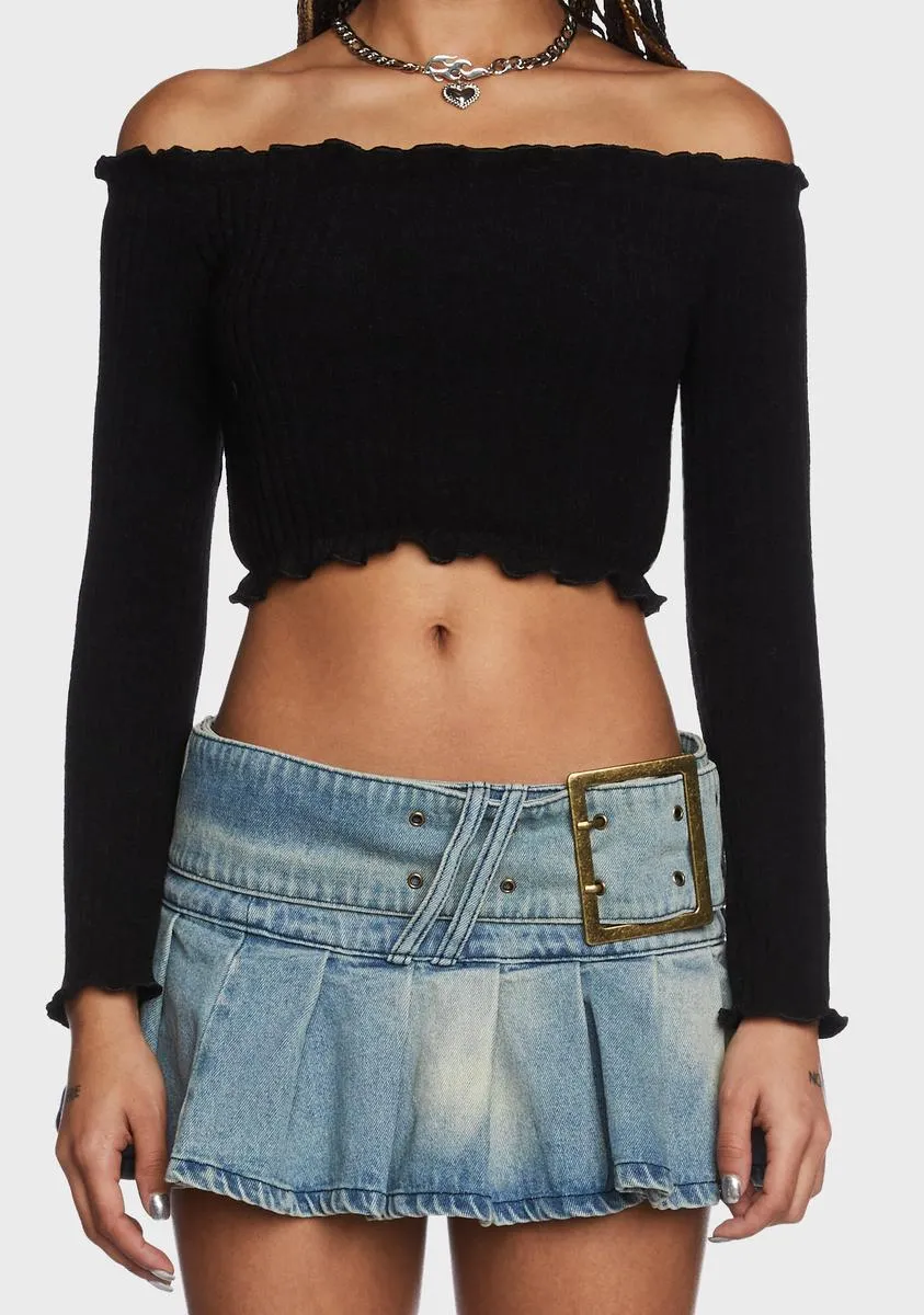 Onyx Strolling Along Crop Top