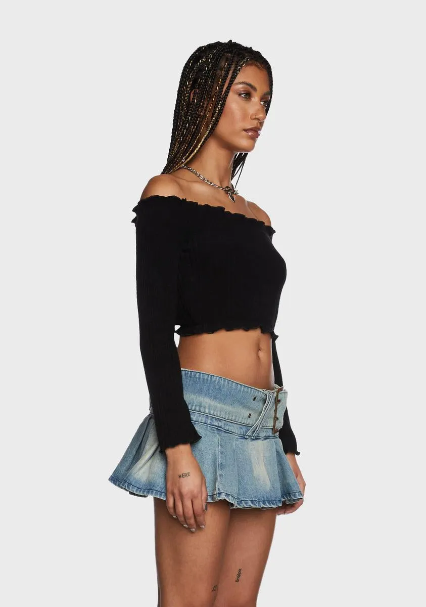 Onyx Strolling Along Crop Top