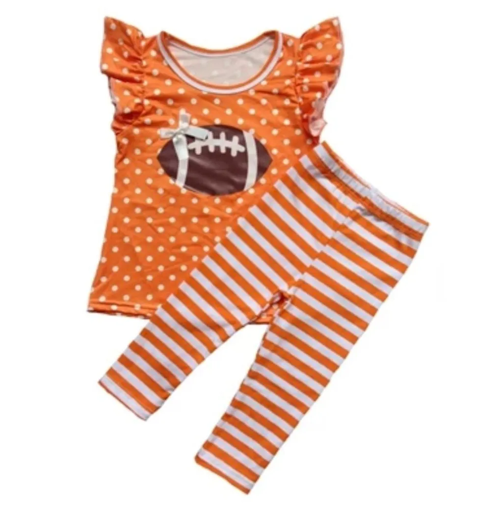 Orange Football Pants Set