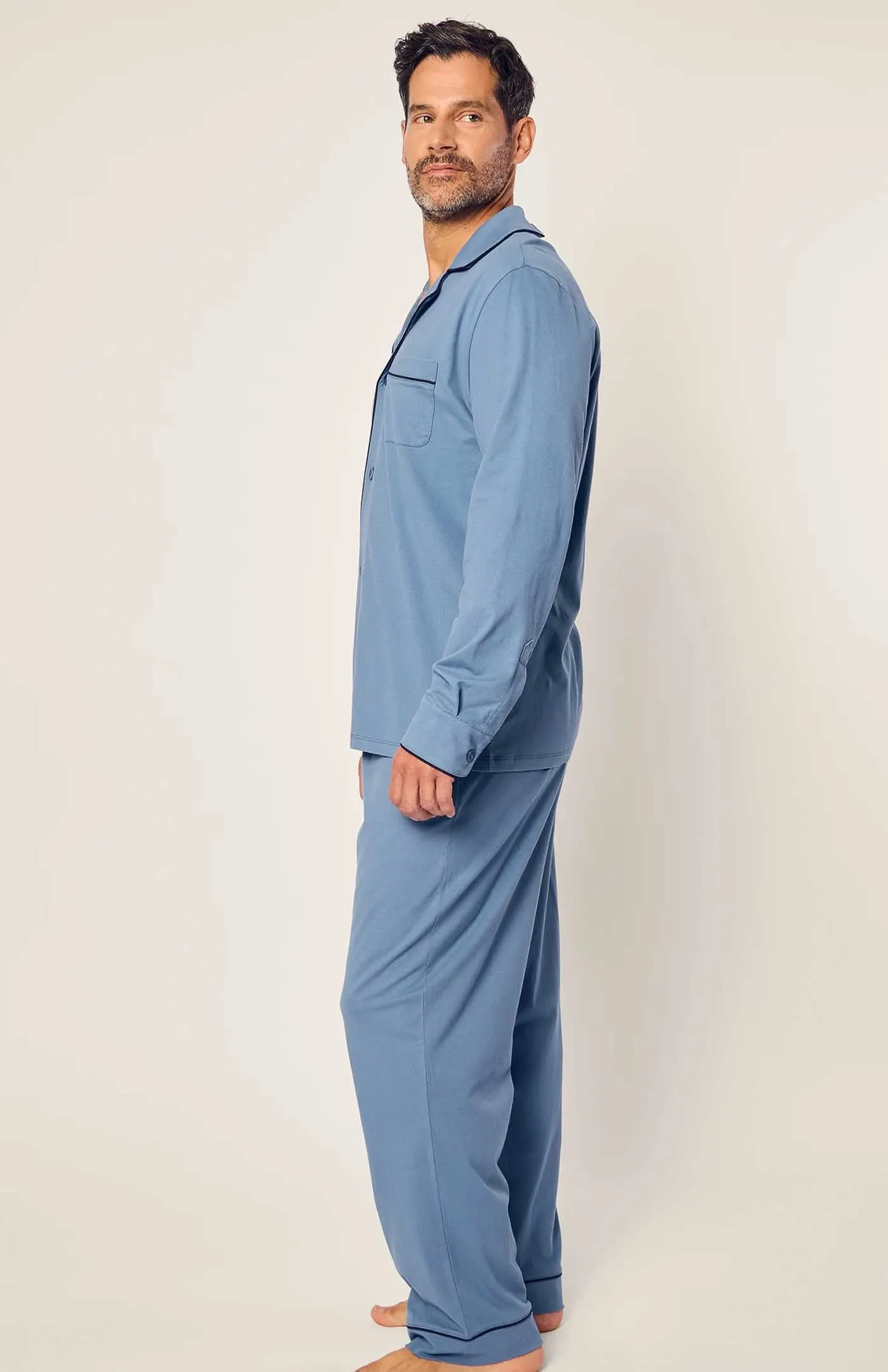 Rest Rebel | Blue Loungewear Set with Black Details | 100% Cotton