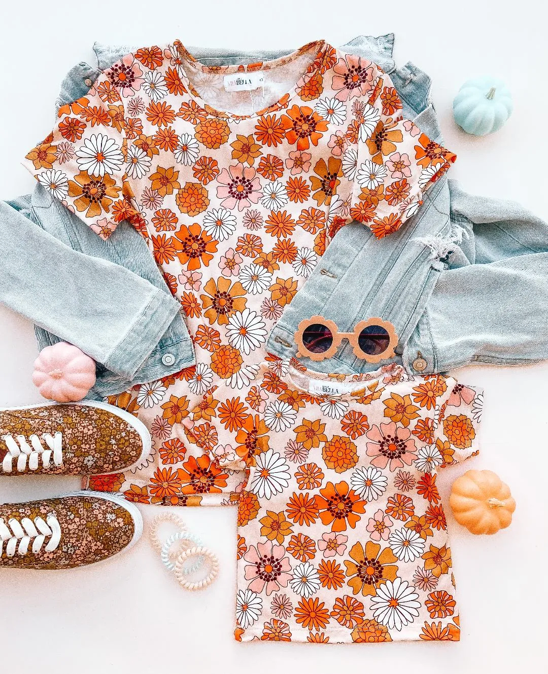 Retro Floral Tops Mommy and Me
