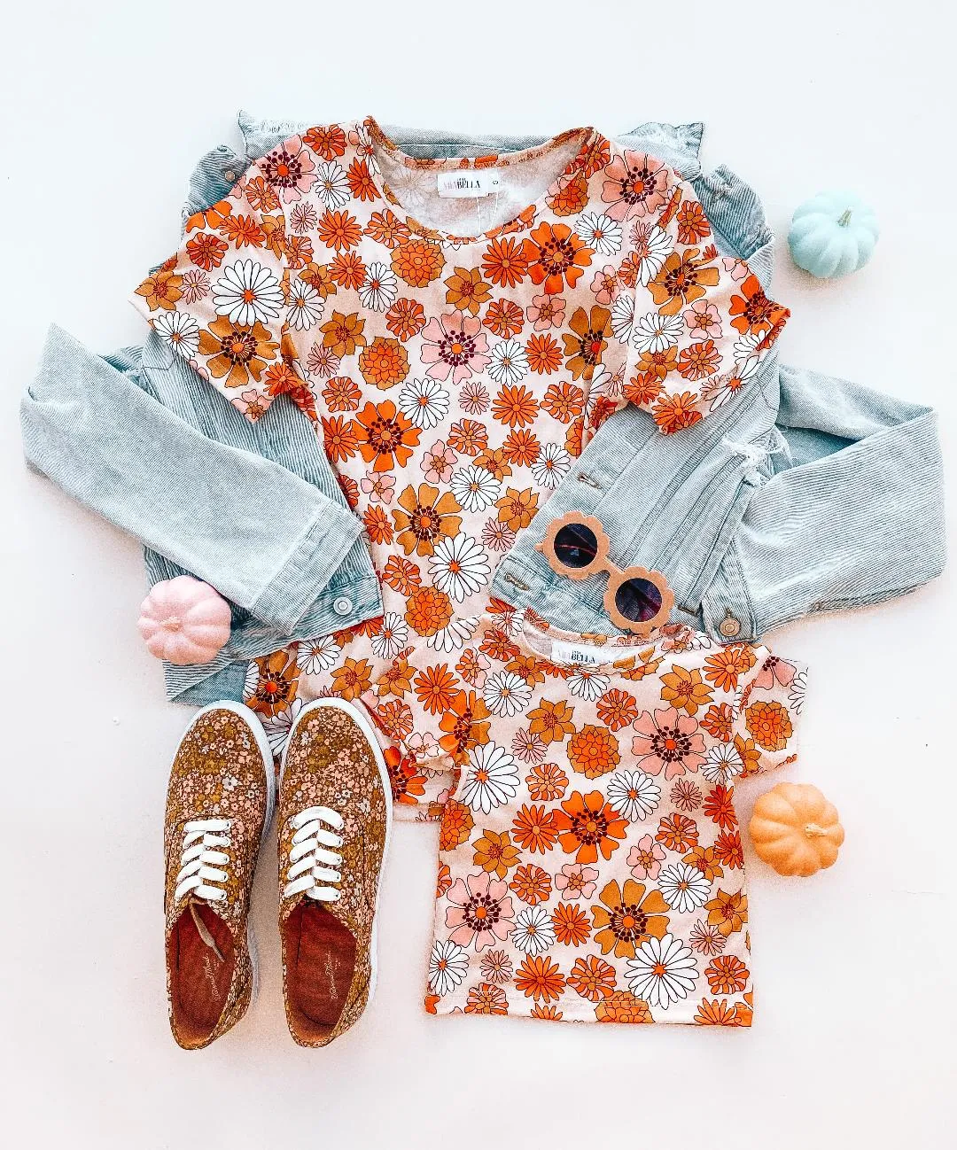 Retro Floral Tops Mommy and Me