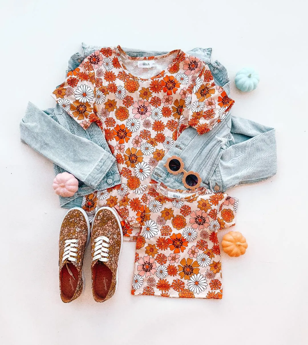 Retro Floral Tops Mommy and Me