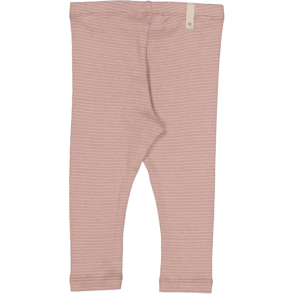 Rib Leggings - lilac stripe