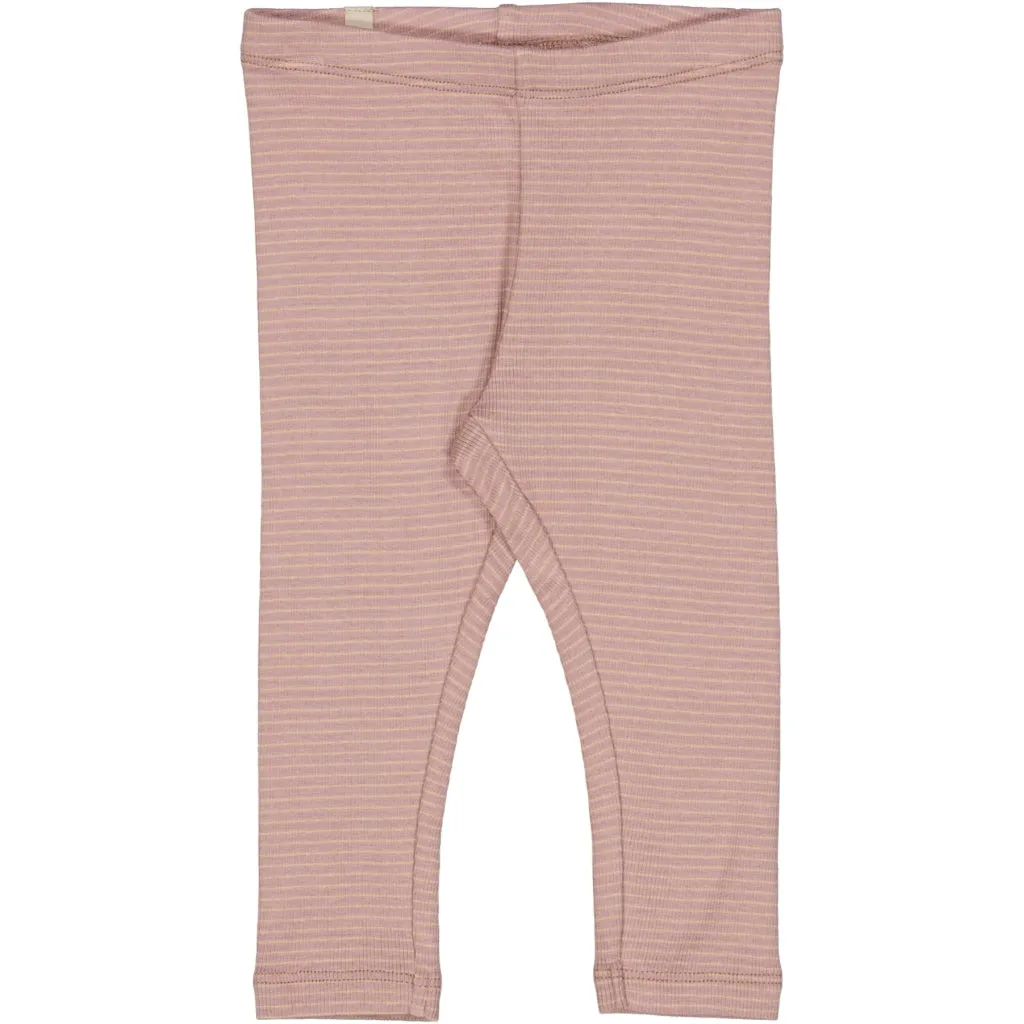 Rib Leggings - lilac stripe